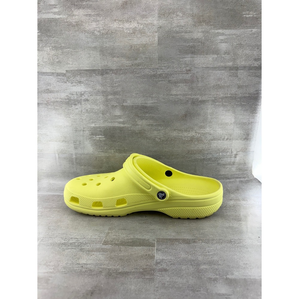 Crocs Classic Clog Men Size 13 Yellow Slip On Water Friendly Comfort Sandals - Picture 4 of 11